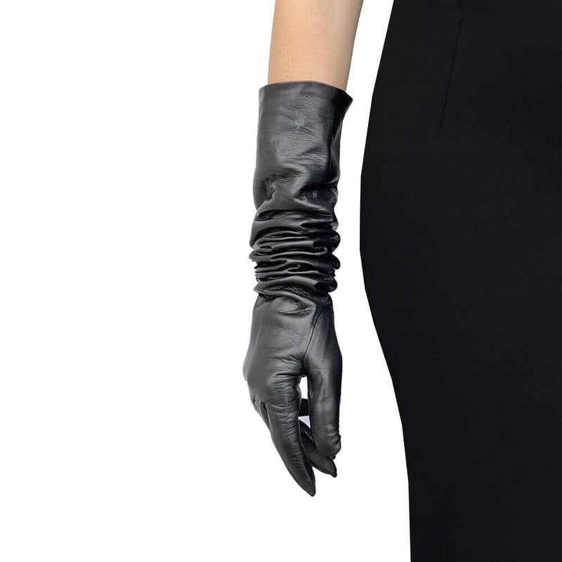 Opernhandschuhe aus langem Leder für Damen-Montserrat 12BT