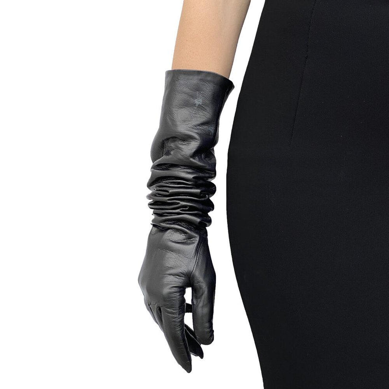 Opernhandschuhe aus langem Leder für Damen-Montserrat 12BT