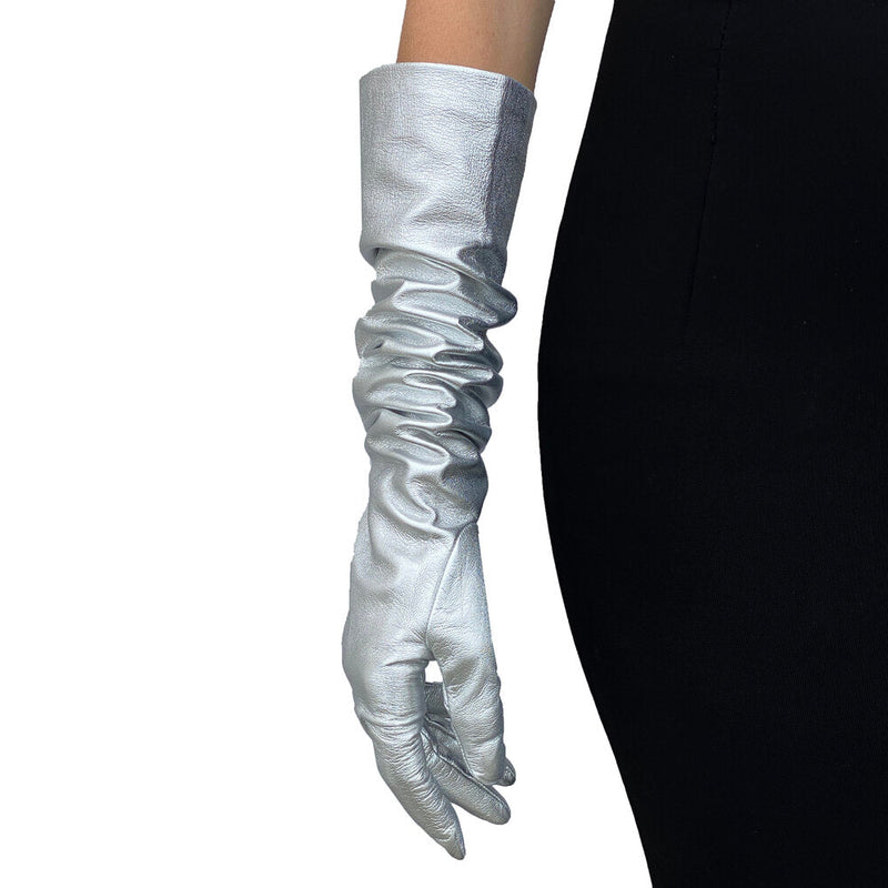 Damen-Opernhandschuhe-Montserrat Metallic 16bt