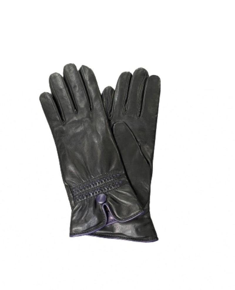 Mit Kaschmir gefütterte Lederhandschuhe für Damen mit kontrastierenden Details-Rosario 3