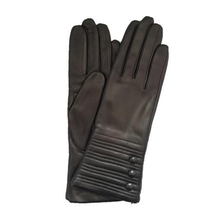 Mit Kaschmir gefütterte Lederhandschuhe für Damen mit Armband-Detail-Marianne