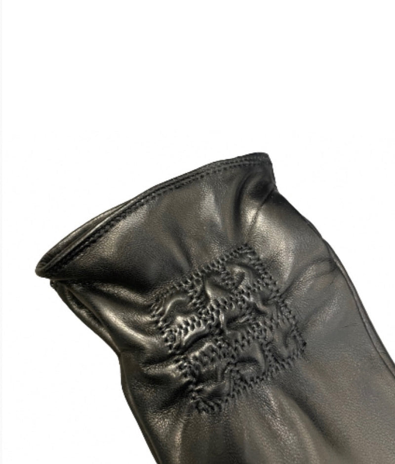 Damen-Lederhandschuhe mit Kaschmirfutter und gesteppten Details-Ingrid