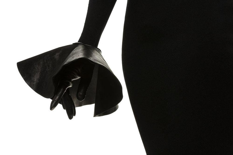 Danielle 5 - Women's Silk Lined Leather Gloves with Oversized Cuffs