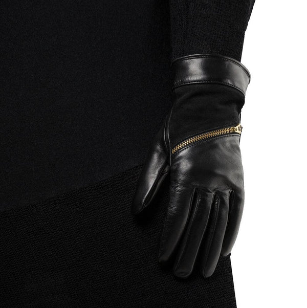 Damen-Swatch-Lederhandschuhe aus Wildleder mit Kaschmirfutter-Jacqueline 2