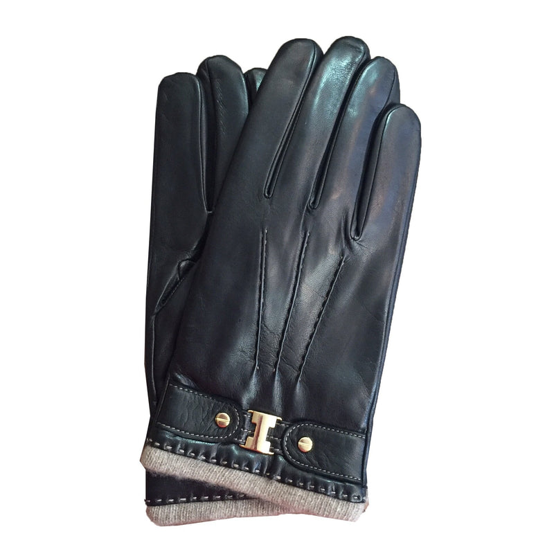 Handgenähte, mit Kaschmir gefütterte Lammleder-Handschuhe für Herren mit Kaschmirmanschetten-Bronte