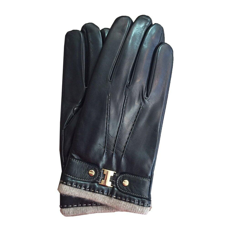 Handgenähte, mit Kaschmir gefütterte Lammleder-Handschuhe für Herren mit Kaschmirmanschetten-Bronte