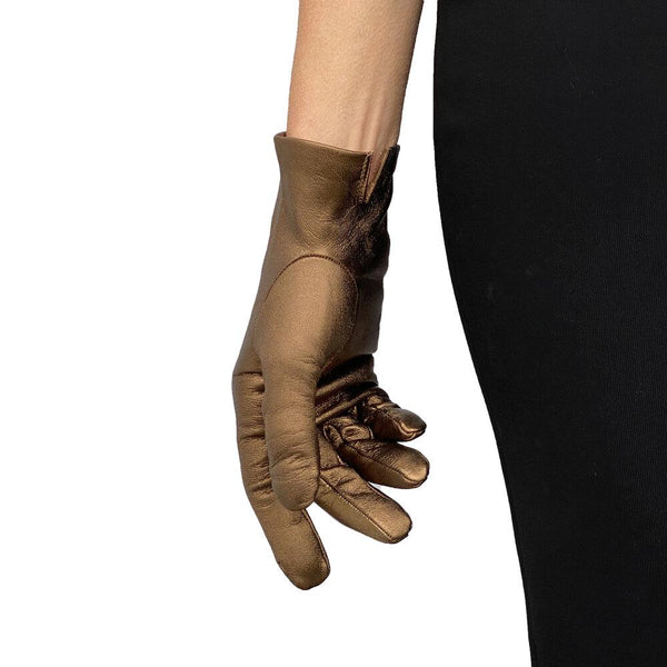 Damen-Lederhandschuhe mit Seidenfutter-Elisa