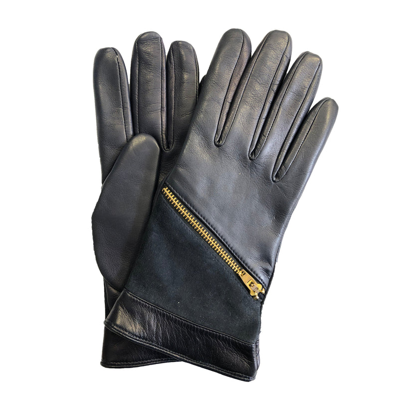 Damen-Swatch-Lederhandschuhe aus Wildleder mit Kaschmirfutter-Jacqueline 2