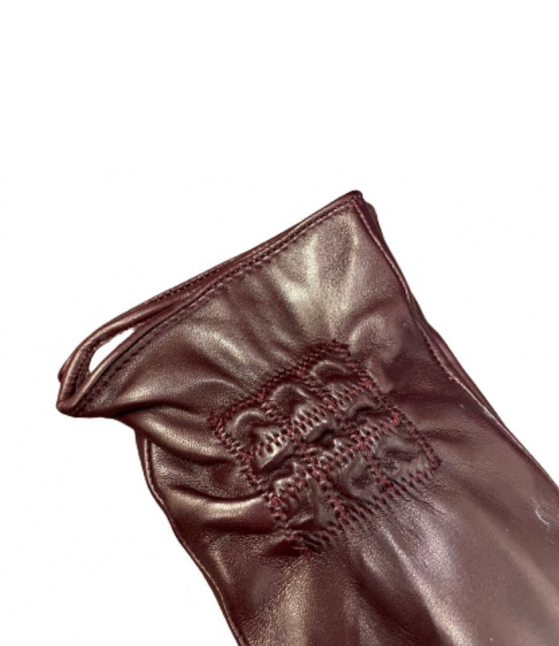 Damen-Lederhandschuhe mit Kaschmirfutter und gesteppten Details-Ingrid