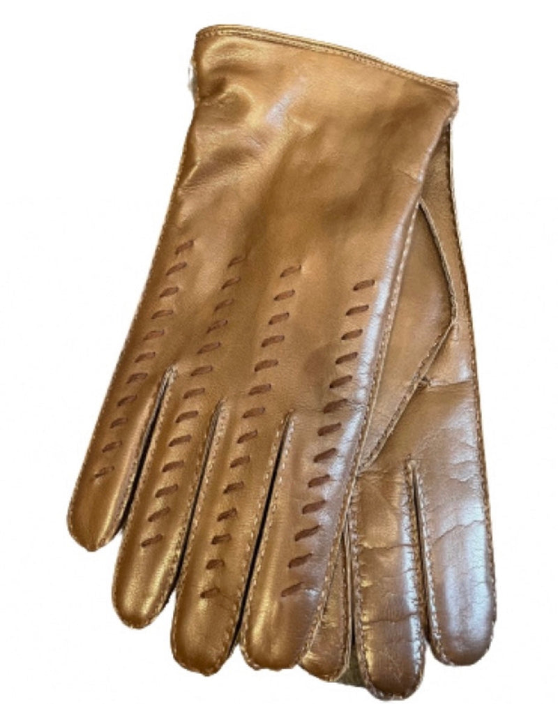 Handgenähte, kontrastfarbene, mit Kaschmir gefütterte Lederhandschuhe für Herren -Garry