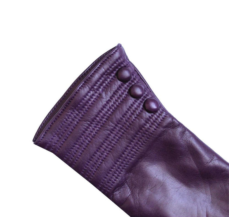 Mit Kaschmir gefütterte Lederhandschuhe für Damen mit Armband-Detail-Marianne