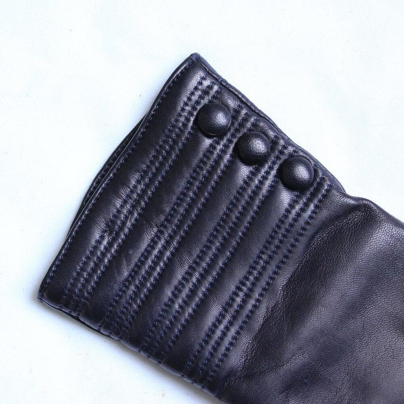 Mit Kaschmir gefütterte Lederhandschuhe für Damen mit Armband-Detail-Marianne