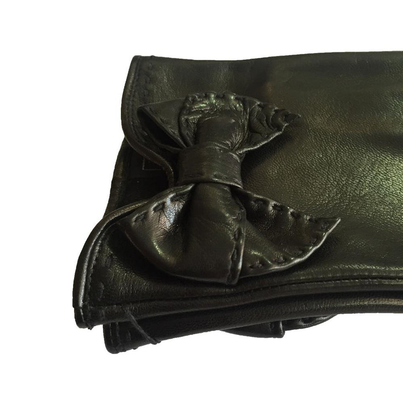 Minnie Side Bow Lederhandschuhe