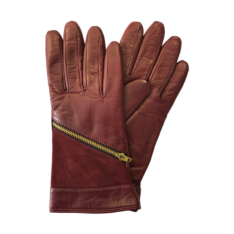 Damen-Swatch-Lederhandschuhe aus Wildleder mit Kaschmirfutter-Jacqueline 2