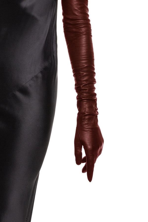 Opera Lange Lederhandschuhe für Damen-Montserrat 16BT