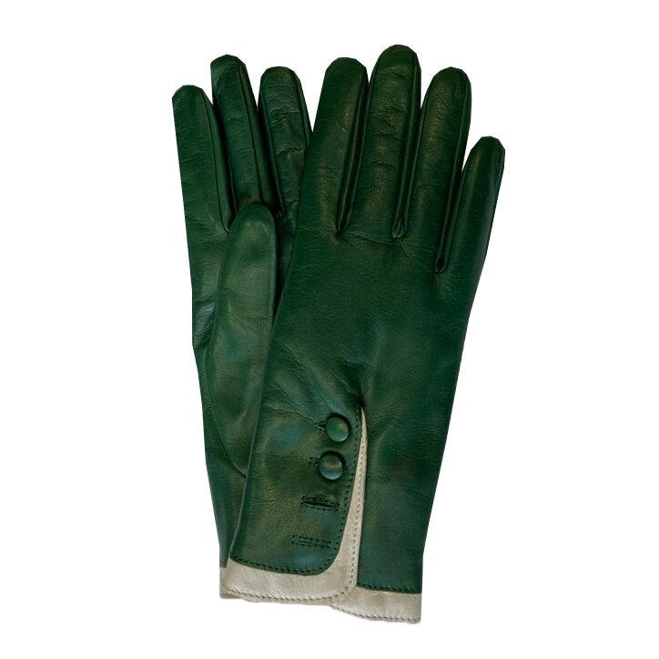 Mit Fell gefütterte Lederhandschuhe für Damen mit kontrastierenden Bündchen-Maya 2