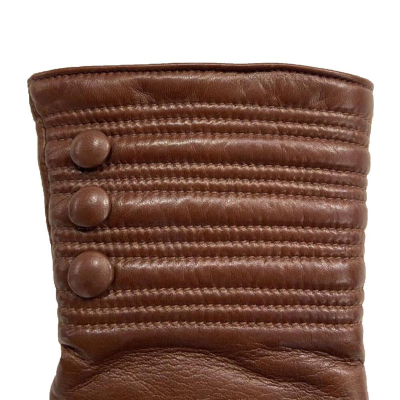 Mit Kaschmir gefütterte Lederhandschuhe für Damen mit Armband-Detail-Marianne