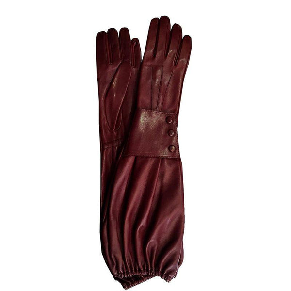 Klassische lange Lederhandschuhe für Damen – Belle Gauntlet