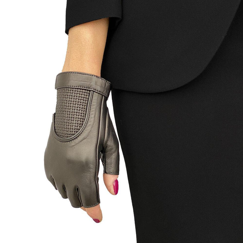 Fingerlose Lederhandschuhe für Damen - Rachel Weave