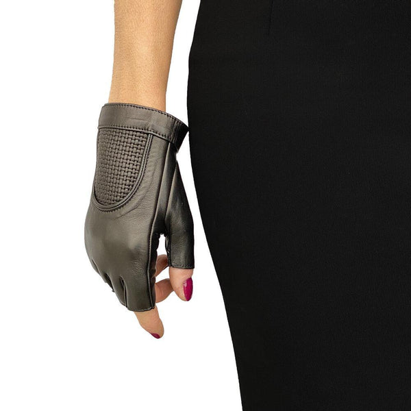 Fingerlose Lederhandschuhe für Damen - Rachel Weave