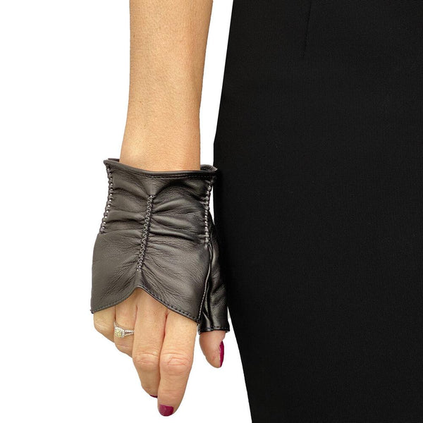 Fingerlose Lederhandschuhe für Damen-Renee
