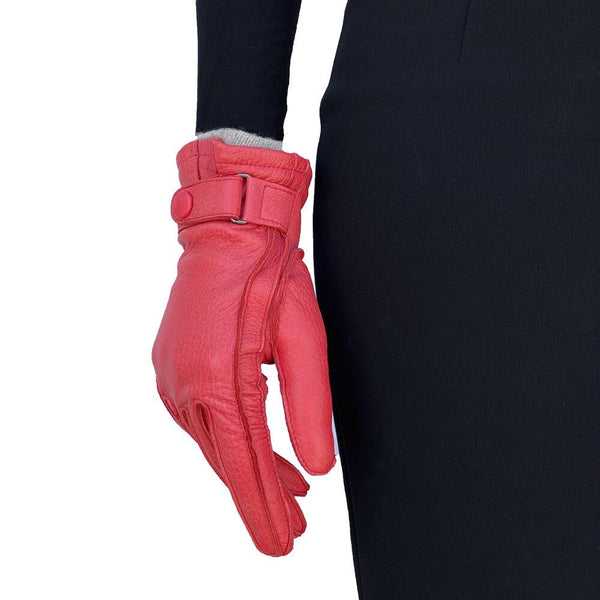 Mit Kaschmir gefütterte Hirschlederhandschuhe für Damen-Robin 2