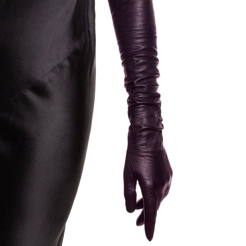 Opera Lange Lederhandschuhe für Damen-Montserrat 16BT