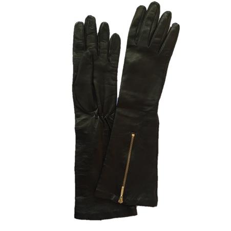 Ellbogenlange Lederhandschuhe mit Reißverschluss für Damen - Jacqueline 8BT