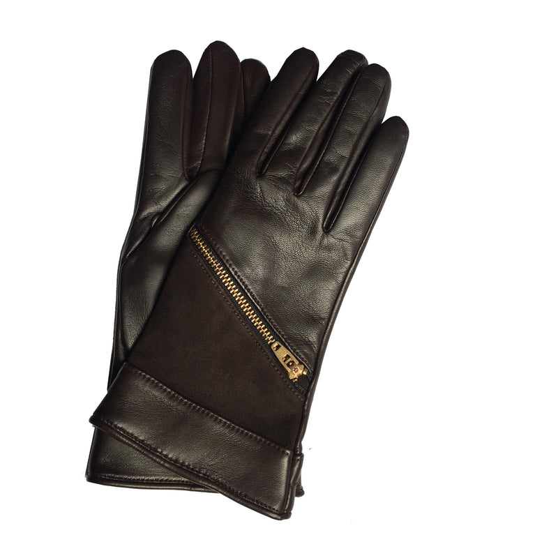 Damen-Swatch-Lederhandschuhe aus Wildleder mit Kaschmirfutter-Jacqueline 2