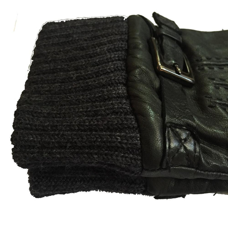 Handgefertigte Herrenhandschuhe aus Lammleder mit Kaschmirfutter und gestrickten Kaschmirbündchen-Fergus McF