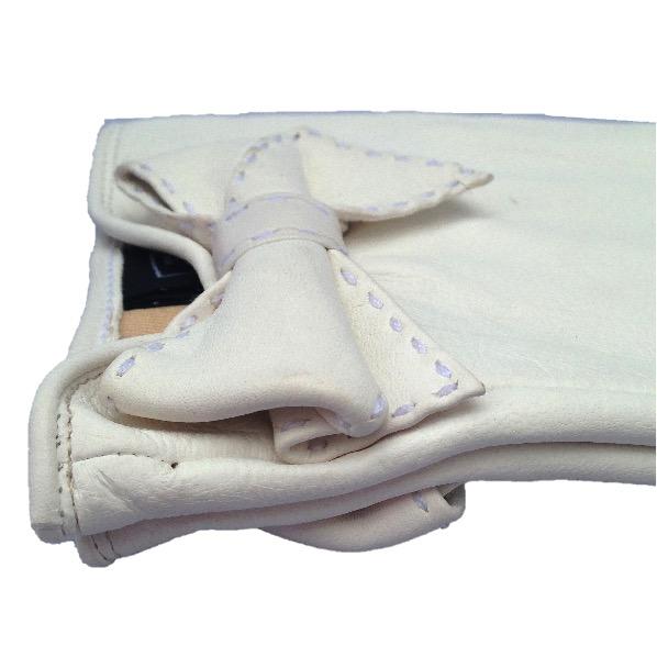 Minnie Side Bow Lederhandschuhe