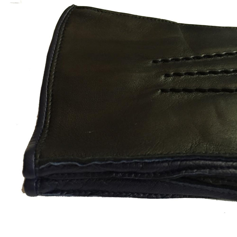 Mit Kaschmir gefütterte Lederhandschuhe für Herren mit Details in Kontrastfarbe-O'Connell