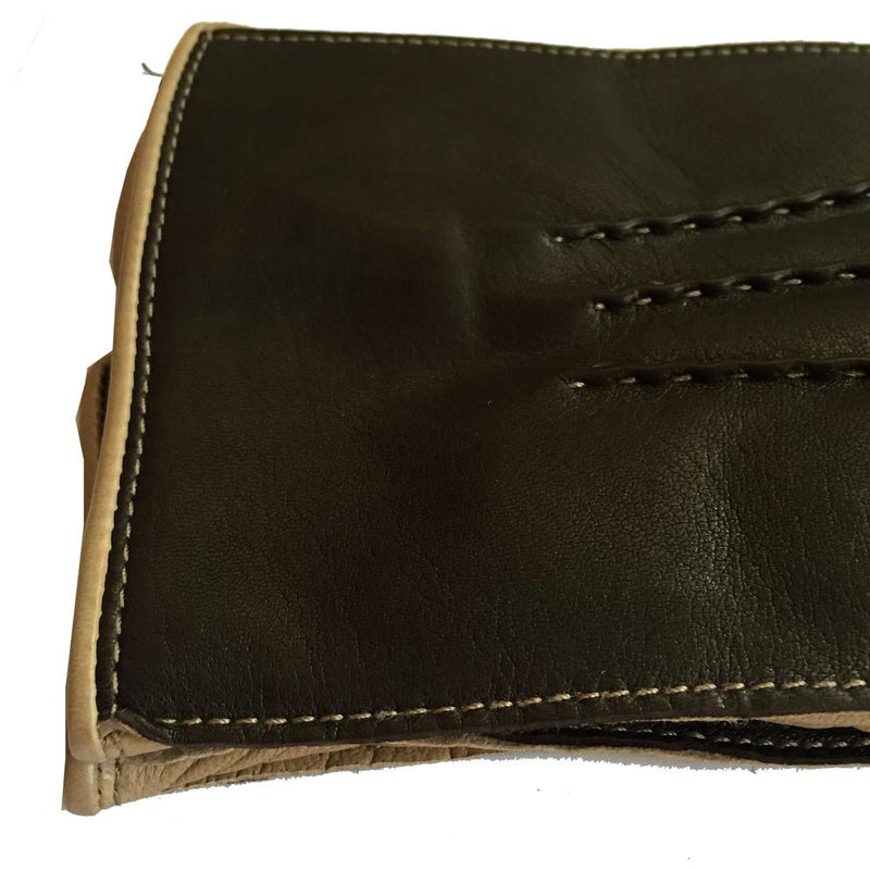 Mit Kaschmir gefütterte Lederhandschuhe für Herren mit Details in Kontrastfarbe-O'Connell