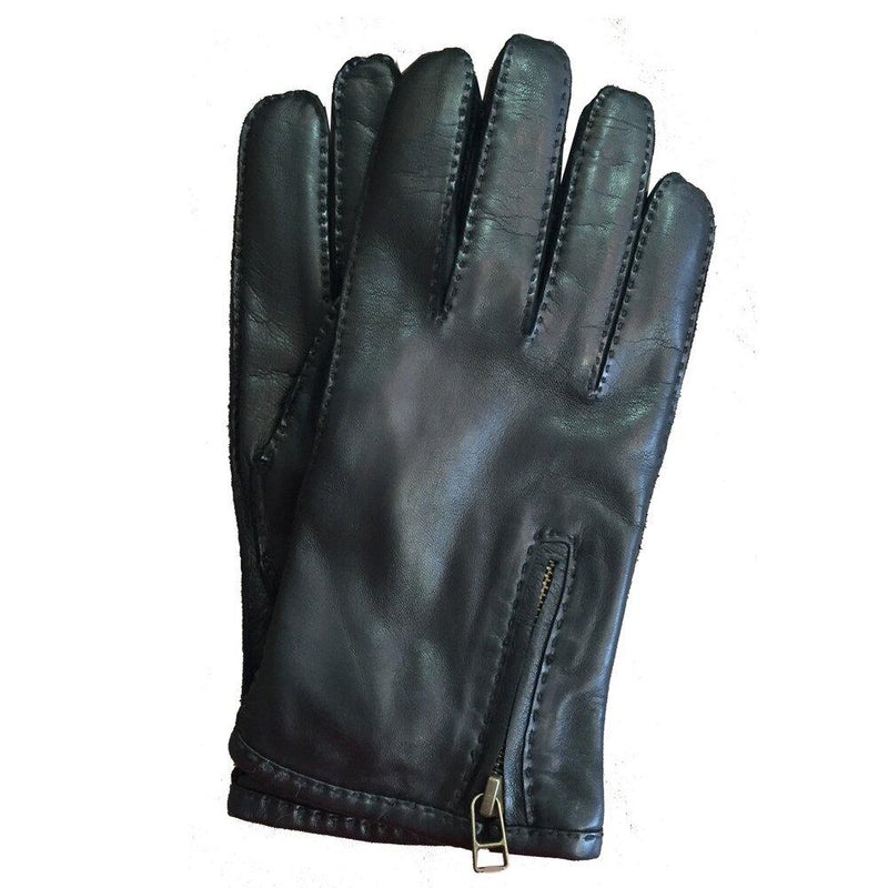 Klassische Lederhandschuhe mit Reißverschluss für Herren-Richard E
