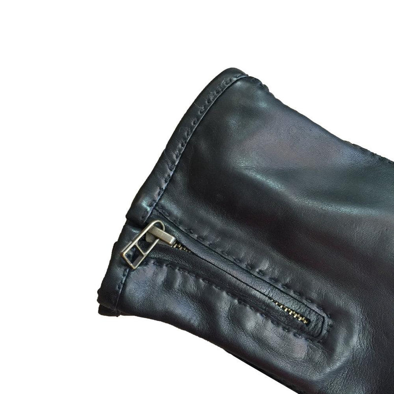 Klassische Lederhandschuhe mit Reißverschluss für Herren-Richard E