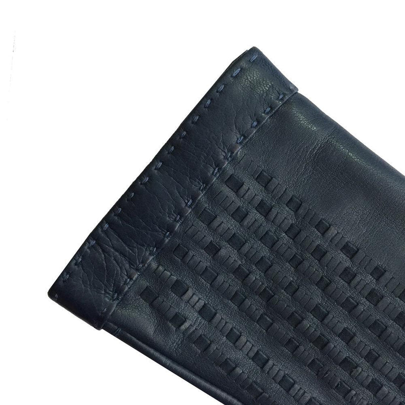 Damen-Lederhandschuhe mit Kaschmirfutter und gewebtem Wildleder-Detail-Sorcha