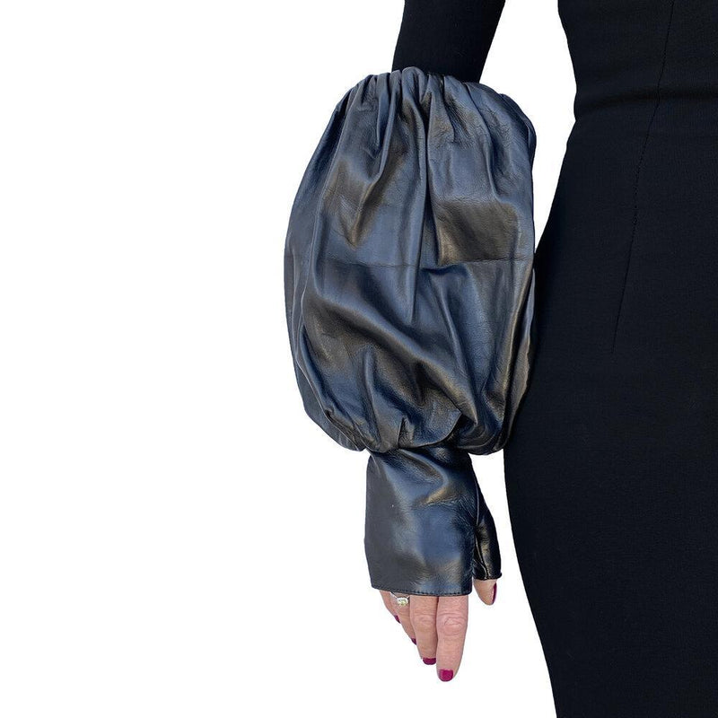 Fingerlose ellbogenlange Lederhandschuhe für Damen - Jessica Fergie
