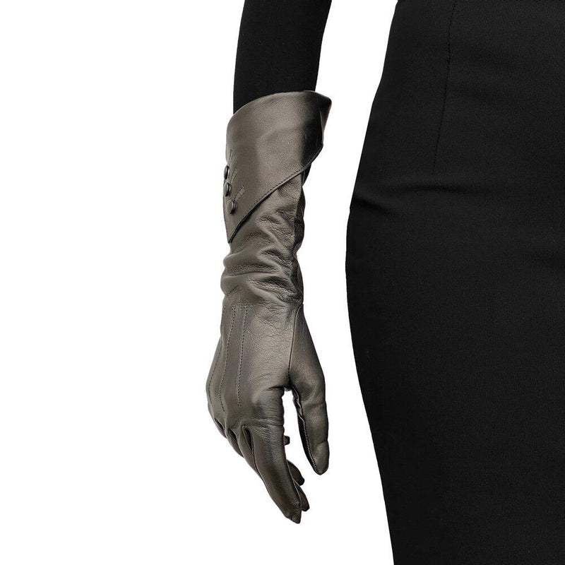 Klassische Damen-Lederhandschuhe mit Seidenfutter-Gwyneth