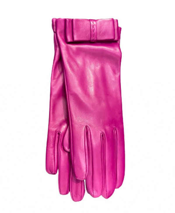 Klassische Damenhandschuhe aus Nappaleder mit abgeflachter Schleife-Minnie Flat Bow